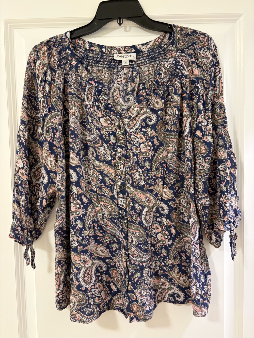 Women’s Paisley Button-Front Tunic